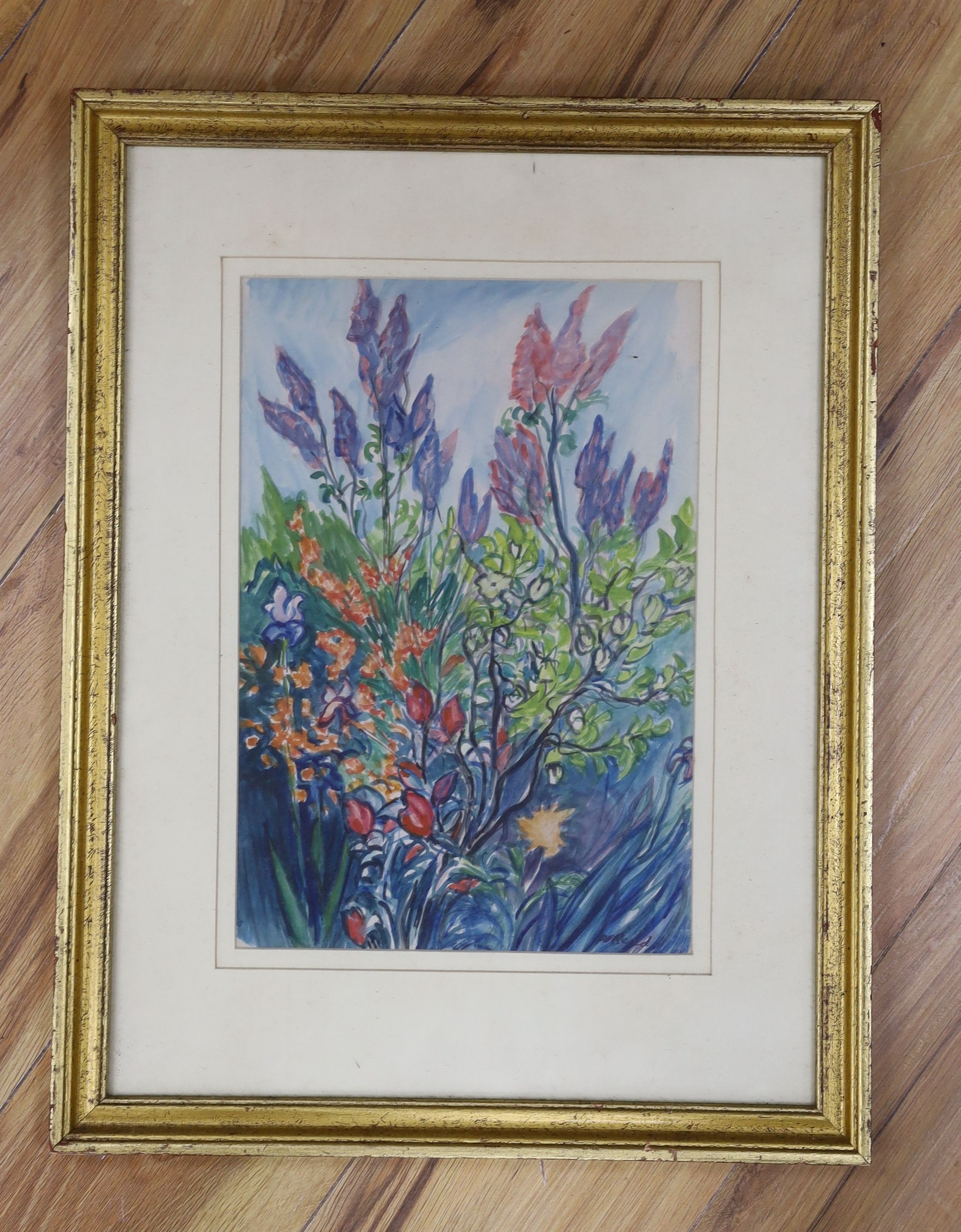 W. Reed, watercolour, Still life of flowers, signed, 34 x 23cm